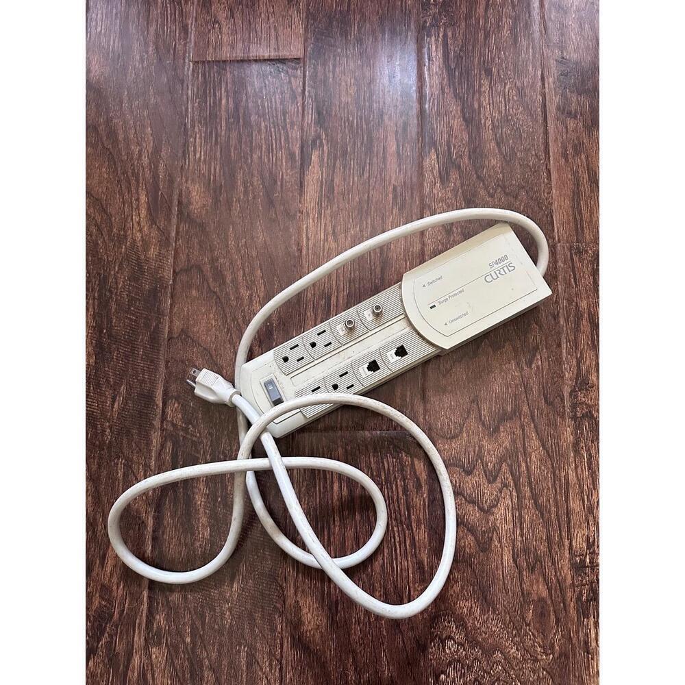 CURTIS SP4000 Surge Protector Power Strip 6‎ AC Outlets Phone Data Protection